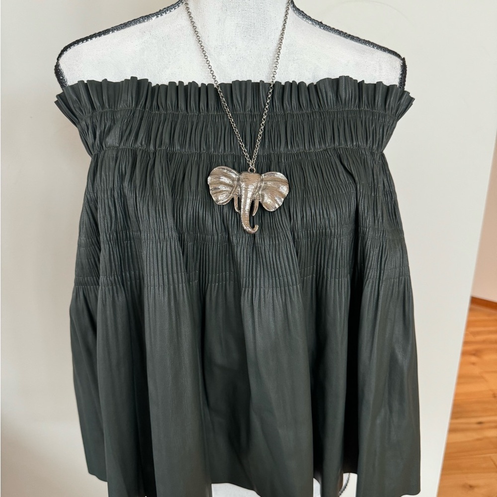 NWT 7 for mankind green skirt pleated - Picture 8 of 11